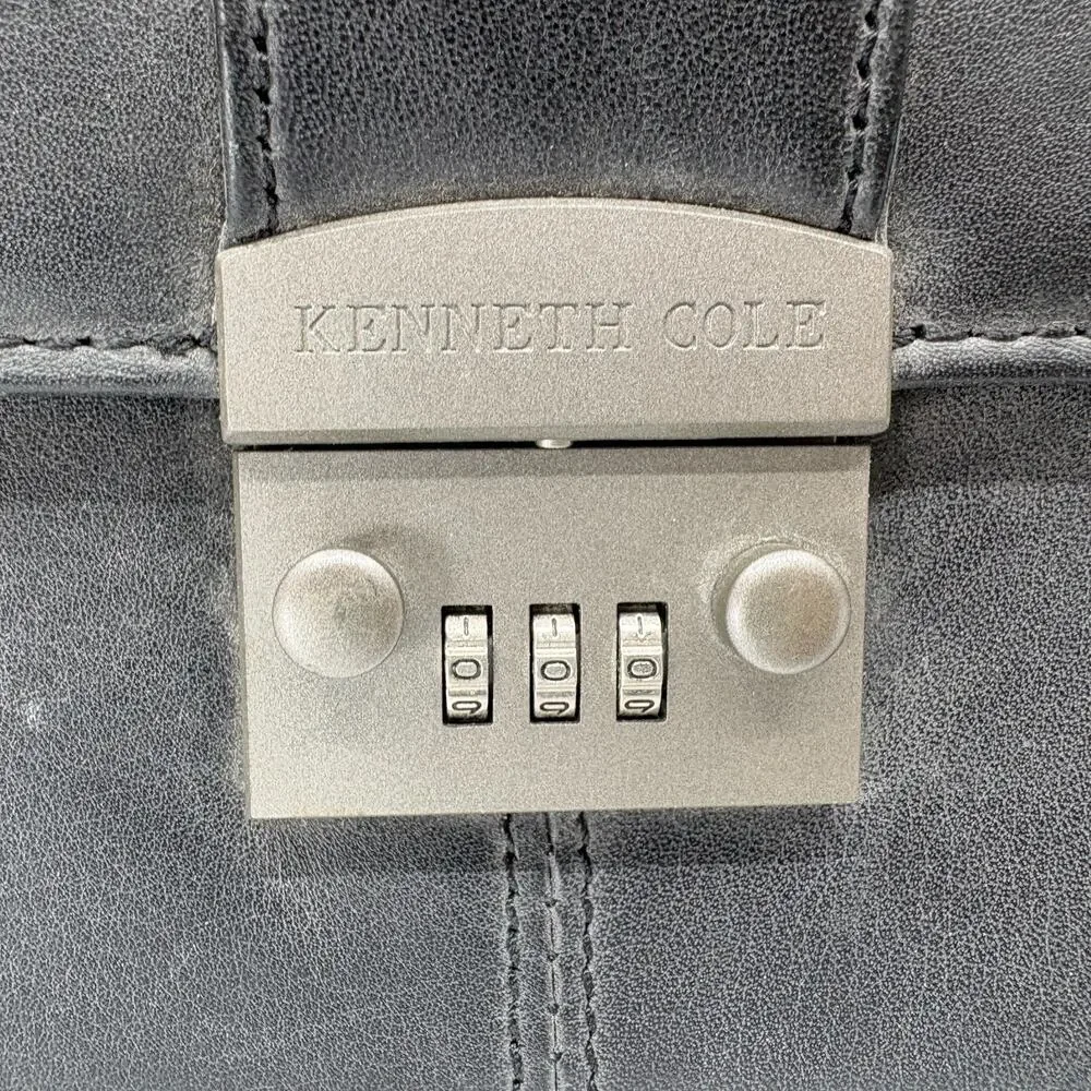 Kenneth Cole Port-a-Vallarta Black Briefcase Messenger Bag NWT 52045